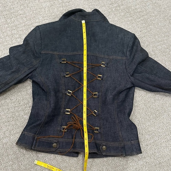 Designer Jean Jacket with Ultra Suede Collar - Picture 3 of 16